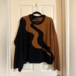 Black and Brown Abstract Sweater
